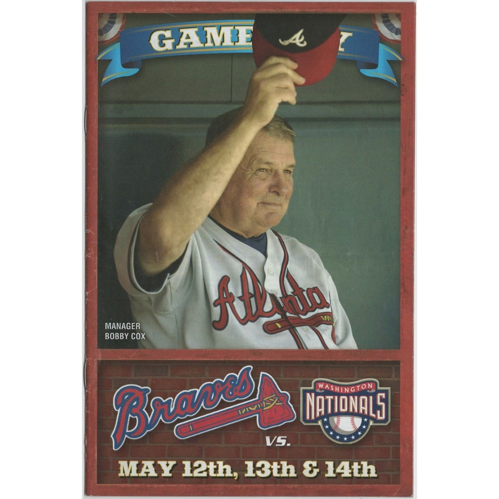 2006 Atlanta Braves vs Washington Nationals Game Program Bobby Cox May 12-14 - Picture 1 of 4